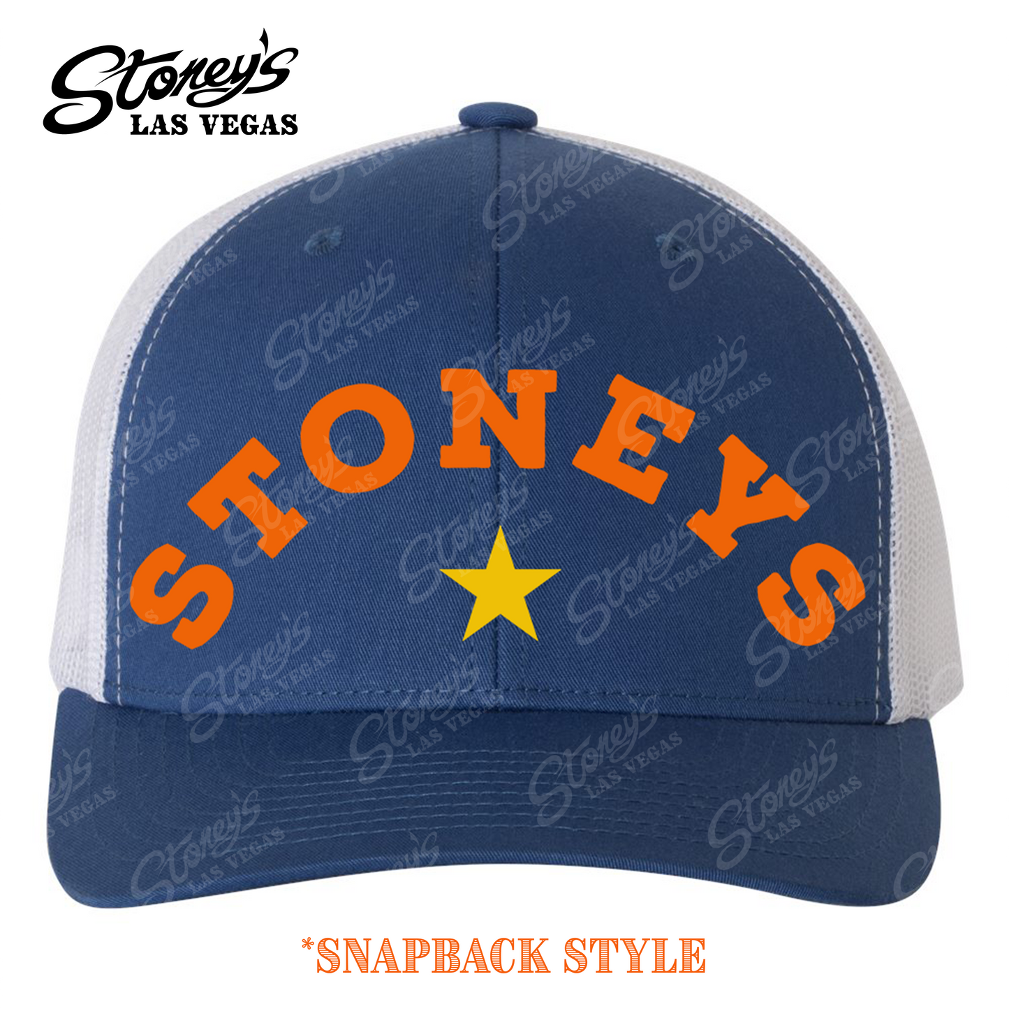 Blue/White Hat w/ Orange Logo