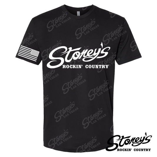 SRC Logo Tee w/flag (black/white)